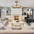 thumbnail image 2 of Parrot Uncle 27-Inch Modern Gold Reversible Fandelier Ceiling Fan with LED Light and Remote Control, 2 of 11