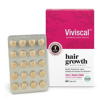 Viviscal Women's Hair Growth Supplements for Thicker, Fuller Hair | Clinically Proven with Proprietary Collagen Complex | 60 s - 1 Month Supply