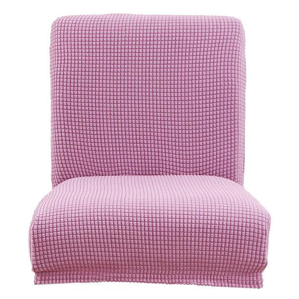 Cubiertas cortas para sillas traseras Cubierta de silla de comedor con respaldo bajo corto Jacquard Cubierta de taburete de mostrador elástico - Lily Fanmusic Cubiertas cortas para sillas traseras