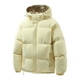 thumbnail image 1 of Winter Warm Thickened Down Jacket Windproof Cold Weather Coat With Hood Outdoor Thermal Insulated For Daily Use, 1 of 3