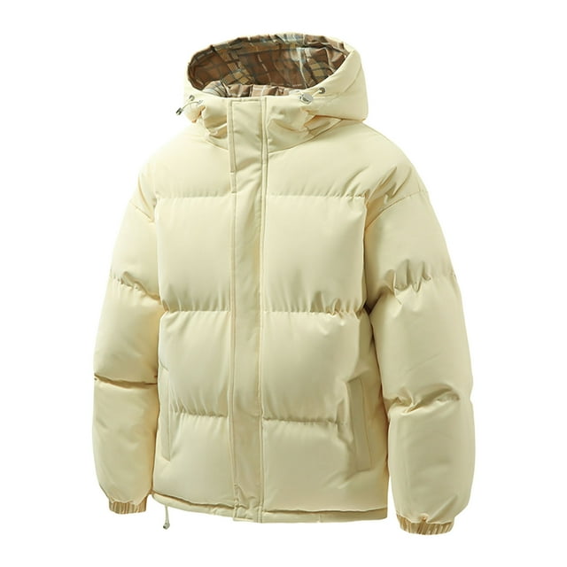 Winter Warm Thickened Down Jacket Windproof Cold Weather Coat With Hood Outdoor Thermal Insulated For Daily Use