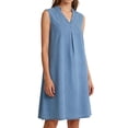 thumbnail image 2 of Avirosel Women's Sleeveless Denim Mini Dress V Neck Casual Jean Dress Summer Beach Vacation Daily Outfits, 2 of 7