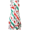 thumbnail image 2 of SSLR Womens Ugly Christmas Dress Xmas Printed A-Line Crewneck Sleeveless Christmas Party Dress, 2 of 7