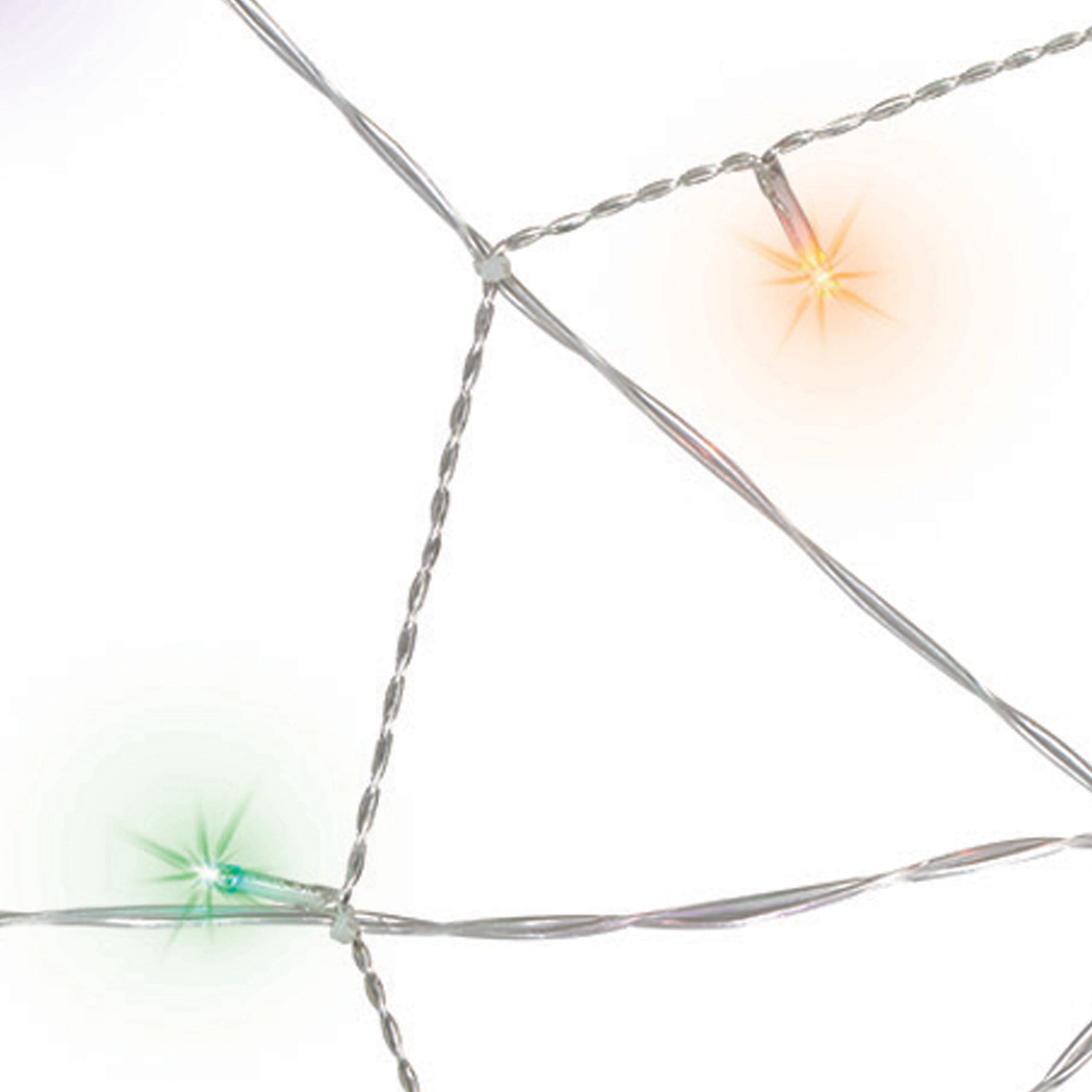 Indoor 20-Count Battery-Operated LED Spider Web Lights, Multicolor, 2', Halloween by Way To Celebrate