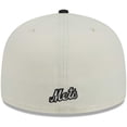 thumbnail image 4 of Men's New Era Stone/Black New York Mets Chrome 59FIFTY Fitted Hat, 4 of 5