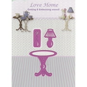 Joy! Crafts Cut & Emboss Die-Love Home Table, Lamp, Cupboard, Pk 2, Joy! Crafts