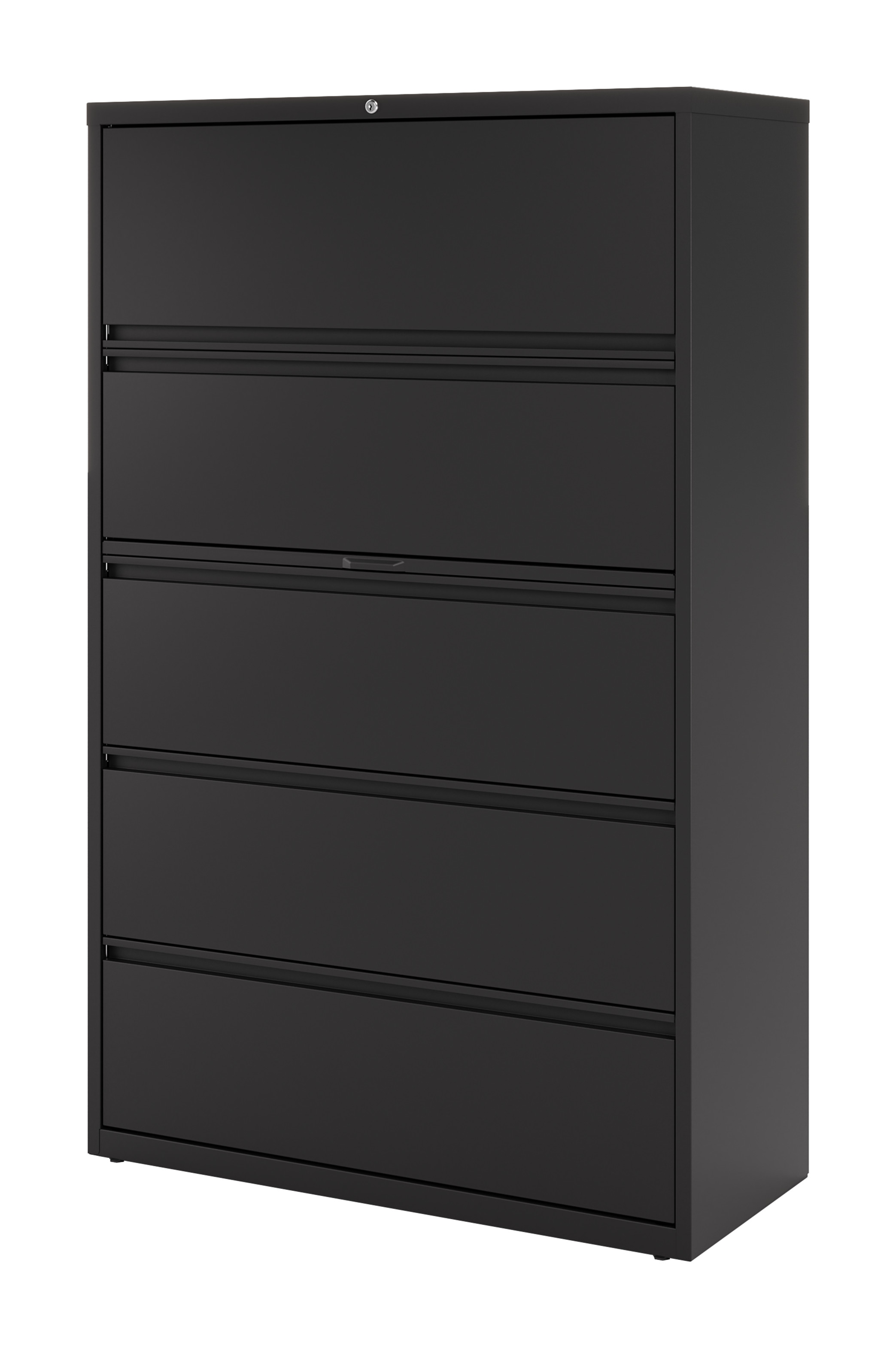 Hirsh 42 inch Wide 5 Drawer Metal Lateral File Cabinet for Home and Office, Holds Letter, Legal and A4 Hanging Folders, Black - image 3 of 10