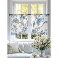 thumbnail image 4 of Chinese Style Sheer Curtains 45 Inch Long 2 Panels, Blue Flowers and Birds Figure Light Filtering Rod Pocket Semi Sheer Curtains, Sheer Voile Drapes for Living Room Bedroom, 52"x45", 4 of 5