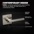 thumbnail image 3 of Halifax Dummy Door Handle, Single Sided Lever for Closets, French Double Doors, and Pantry, Satin Nickel Non-Turning Reversible Interior Push/Pull Lever, with Microban Protection, 3 of 6