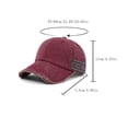 thumbnail image 2 of Homeyce Unisex Casual Vintage Baseball Cap Washed Worn Look Adjustable Snapback Sports Dad Hat,Beige, 2 of 3