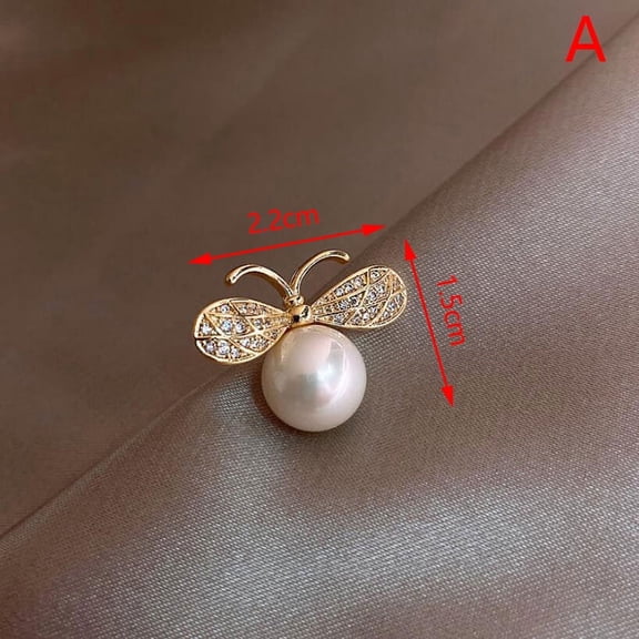 Cute Small Bee Sun Brooch For Women Pearl Heart Broche Pin Gift Rhinestones Brooches Friend Party Anti-fade Buckle Brooch Jewelry Gift