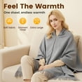 thumbnail image 2 of Portable Heated Shawl Wraps for Women, Battery Operated Heated Blanket with 3 Temperature Settings, Fast Heating Wearable Shawl, USB Charging, Size 78x27in for Indoor Outdoor Use (Camel), 2 of 9