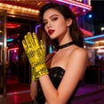 thumbnail image 2 of Sparkly Stage Performance Elegant Long Sleeve Evening Wear Shiny Glitter Hand Gloves For Girls, 2 of 4