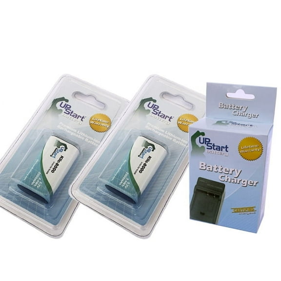 2x Pack - Kodak Easyshare Z8612 IS Battery   Charger - Replacement for Kodak KLIC-8000 Digital Camera Battery and Charger (2000mAh, 3.7V, Lithium-Ion)