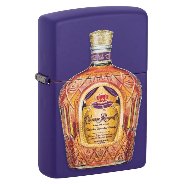Zippo Crown Royal Texture Print Purple Matte Pocket Lighter and