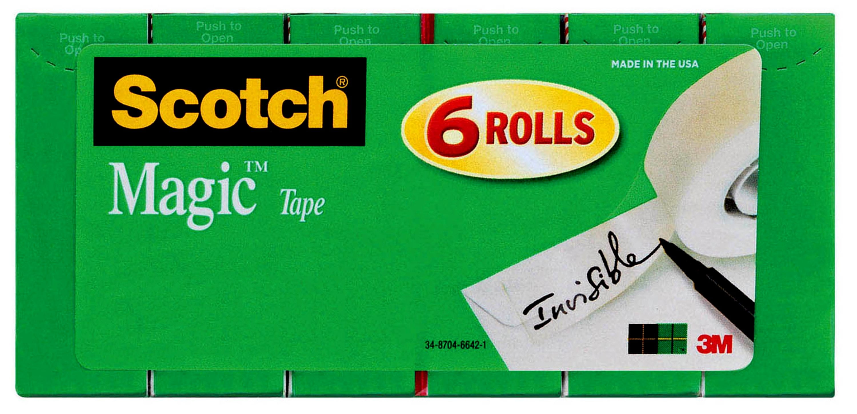 Scotch Magic Tape, 3/4 in. x 800 in., 6 Boxes/Pack