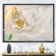 thumbnail image 1 of Designart - Marbre Pastel et Doré Pailleté - Impression Murale sur Toile Encadrée, 1 of 3