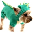 thumbnail image 1 of Disfraz de dinosaurio para perros, ropa verde para mascotas, para perros medianos y grandes, disfraz de dinosaurio de Halloween para perros (1 unidad, L), 1 of 4