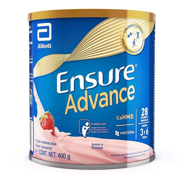 Fórmula para alimentación Ensure Advance enteral especializada en polvo sabor fresa 400 g