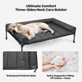 thumbnail image 3 of Cama para perros Veehoo Cooling Elevated con cojín impermeable 42 x 30 pulgadas, 3 of 7