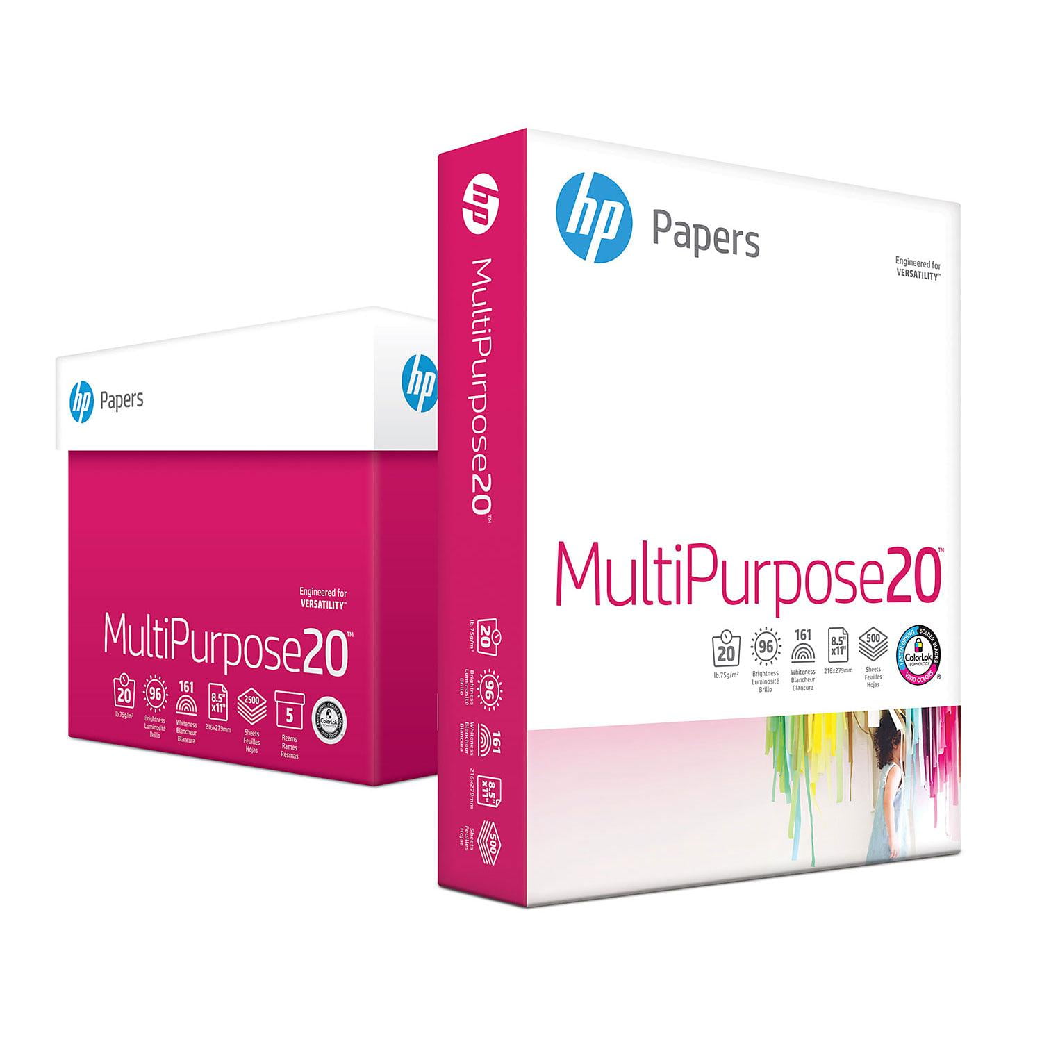 HP Multipurpose Copy Paper, 8.5x11, 96 Bright, 5 Ream