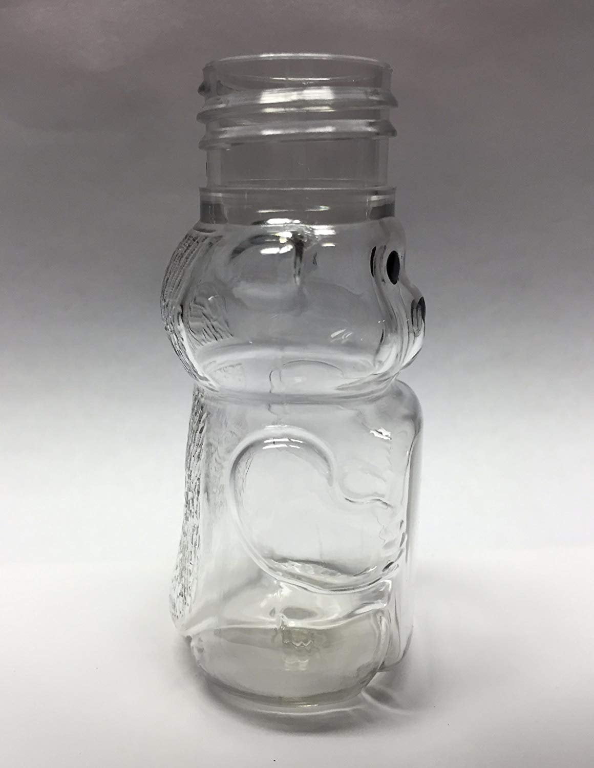 24 Pack of 2 oz. Honey Bear Plastic Squeeze Bottle with Screw Cap Small Miniature 2 3/4" Jar Container Wedding Prom Graduation Party Favors (Black)