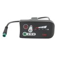 thumbnail image 1 of Electric Bike LED Power Indicator Panel Electric Bike Modification Display Meter with Waterproof 5p Male for 22.2mm Handlebar (YJD), 1 of 4