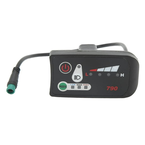 Electric Bike Led Power Display Panel Electric Bike Modification Display Meter With Waterproof 5p Male Plug For 22.2mm Handlebars