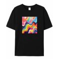 thumbnail image 6 of Men's T-Shirt Abstract Colorful Art Rainbow Wave Short Sleeve Casual Tee Classic Crew Neck T-Shirt for Men, 2XL, 6 of 7