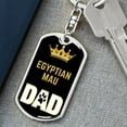 thumbnail image 6 of Cat Key Ring Egyptian Mau Cat Dad King Keychain Stainless Steel or 18k Gold, 6 of 10