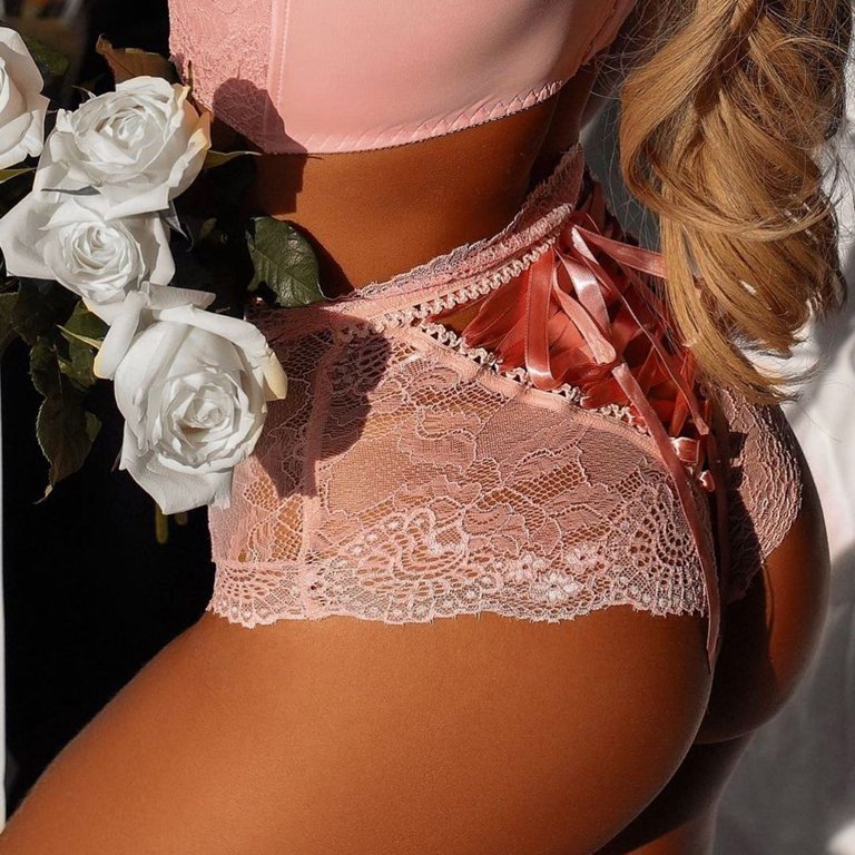 Rose Flower Lace Thong Panties - MY PRIVATE STYLE