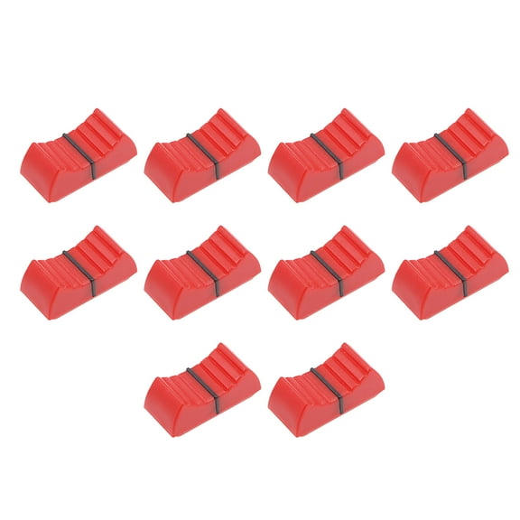 Plastic Straight Slide Potentiometer Flat push Knob Insert Shaft 4x1.2mm Red ,10pcs