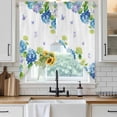 thumbnail image 6 of Blue Hydrangea Swag Valances for Windows, Kitchen Window Curtains Over Sink, Farmhouse Butterfly Spring Floral Window Treatment Curtains for Living Room/Bedroom Curtains 2 Panel Sets 36"x45", 6 of 8
