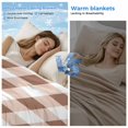 thumbnail image 2 of Brown Checkered Cooling Blanket, Lightweight Breathable Summer Throw Blanket with Double Sided Cold Effect, Farmhouse Buffalo Plaid Picnic Beach Blankets Bed Sheet for Hot Sleepers 40"x60", 2 of 8