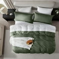 thumbnail image 6 of LammaLoe Duvet Cover Twin/Twin XL Size, Soft Prewashed 2-Piece Duvet Cover Bedding Set with 1 Pillow Sham, Olive Green, 6 of 7