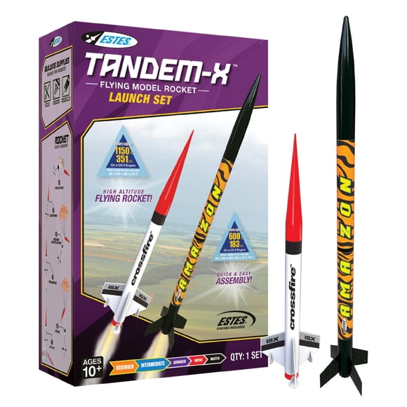Kit de construcción de cohetes Estes Tandem X Beginner Flying-Rocket