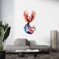 thumbnail image 3 of Firebird Phoenix Metal Wall Art with Colorful Design, Decorative Wall Decor, 3 of 9