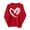 Red, variant on Women's Sweatshirts Under $10 Heart Round Neck Printed Long Sleeved Top Hooded Sweatshirt