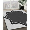 thumbnail image 3 of Ahgly Company Machine Washable Indoor Square Transitional Charcoal Black Area Rugs, 7' Square, 3 of 7