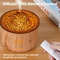 thumbnail image 3 of VAVSEA Essential Oil Diffuser,400ml Flame Diffuser, Air Humidifier with Remote Control,for Bedroom Home, Valentines Day Gifts, Wood Color, 3 of 8