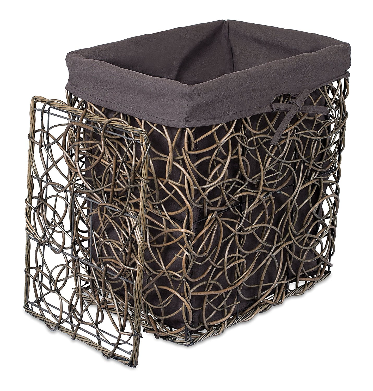 Birdrock Home Decorative Willow Laundry Hamper With Liner Woven