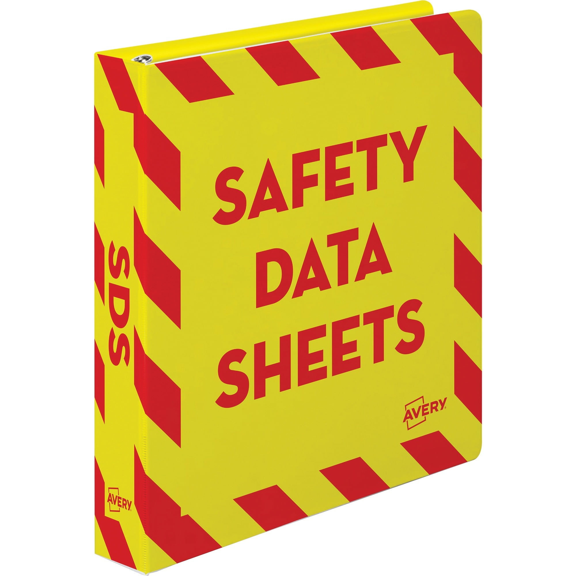 Avery Heavy Duty Preprinted Safety Data Sheet Binder 3 Rings 1 5 Capacity 11 X 8 5 Yellow Red Ave150 Walmart Com