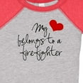 thumbnail image 4 of Inktastic My Heart Belongs Firefighter Girls Baby Bodysuit, 4 of 5