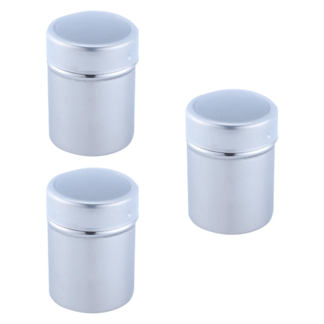 3 piezas de acero inoxidable para coctelera de chocolate, tarro de especias, rociador multifunción para azúcar en polvo para pasteles, capuchinos y 68 cm x 125 cm