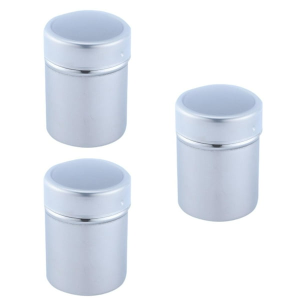 3x Chocolate Shaker Spice Jar Sprinkler Multifunción Tapa a prueba de polvo Azucarero 68 cm x 125 cm