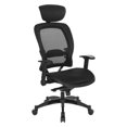 thumbnail image 1 of Scranton & Co Executive Black Breathable Mesh Chair with Flip Arms, 1 of 10