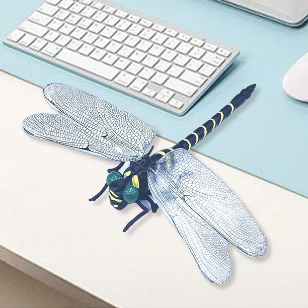 Libélula de simulación Libélula falsa de PVC, juguete de libélula Artificial vivo realista, herramientas de pesca para acampar