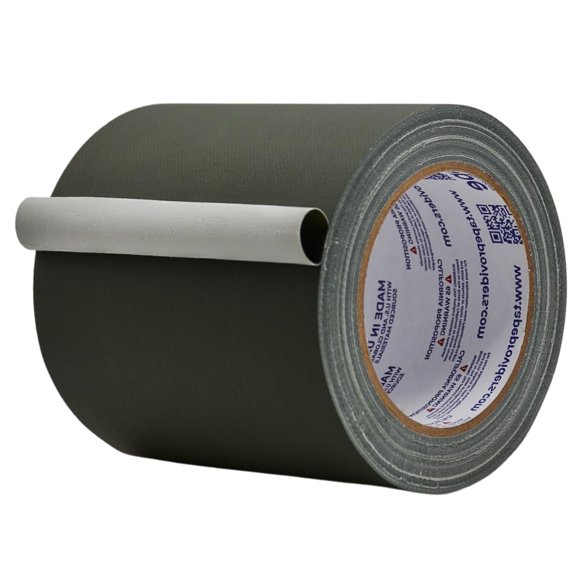 MAT Gaffer Tape Olive Drab Low Gloss Finish Film, 4 inch x 60 Feet, Residue Free, Non Reflective, Secure Cords to Stages, Great for Concerts or Trade Shows, Weddings, & Floor Marking