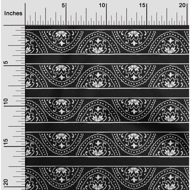 oneOone Cotton Flex Fabric Floral Block Print Sewing Fabric BTY 40 Inch Wide