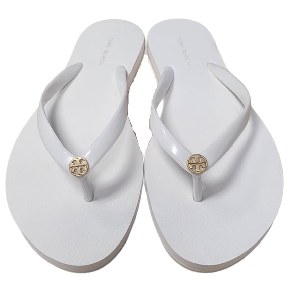 Tory Burch 144628 Chelsea New Ivory White With Gold Hardware Women's Thin Flip Flop Sandals (7, us_footwear_size_system, adult, women, numeric, medium, numeric_7)